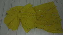 Yellow Sequin Ruffle Headband