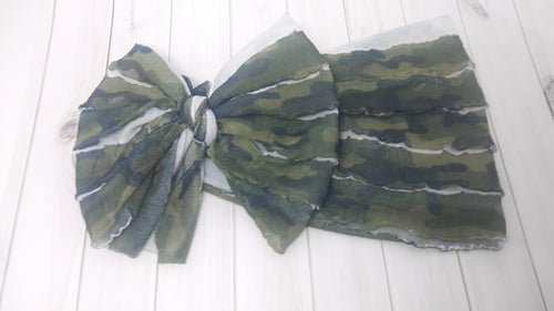 Camo Ruffle Headband