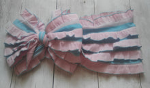 Cotton Candy Stripe Ruffle Headband