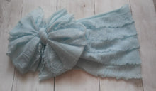 Aqua Ruffle Headband