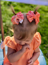 Sherbet Tie Dye Ruffle Bow/Piggies (colors will vary)