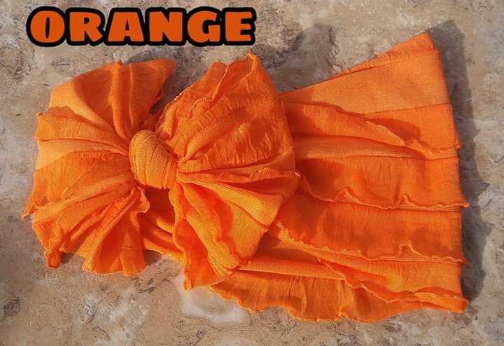 Orange Ruffle Headband