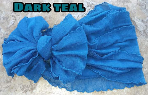 Dark Teal Ruffle Headband