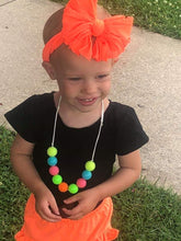 Neon Orange Ruffle Headband