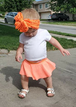 Neon Orange Stars Ruffle Headband