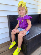 Yellow Sequin Ruffle Headband