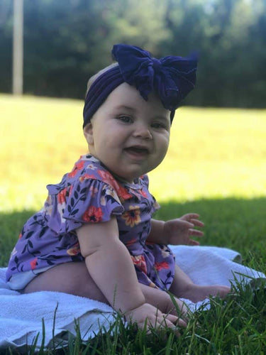 Plum Ruffle Headband