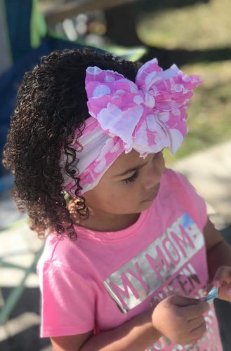 Pink Polka-Dots Ruffle Headband