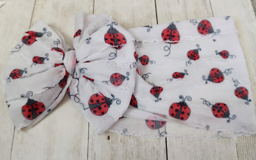 Ladybug Ruffle Headband