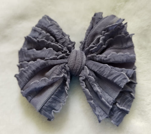 Steel Orchid Ruffle Bow/Piggies