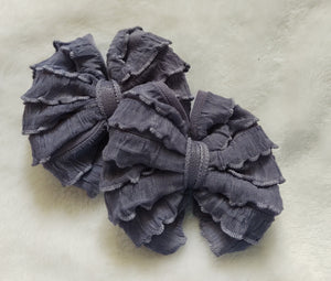 Steel Orchid Ruffle Bow/Piggies