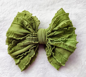 Kiwi Ruffle Bows/Piggies