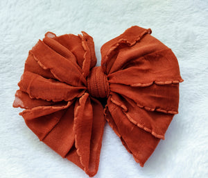 Pumpkin Ruffle Bow/Piggies