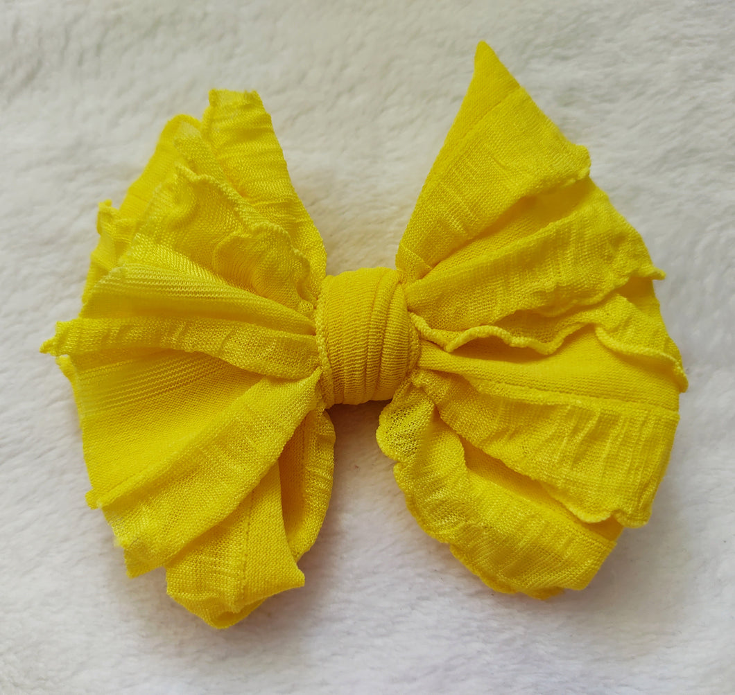 Daffodil Ruffle Bows/Piggies