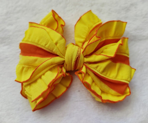 Candy Corn Ruffle Bows/Piggies