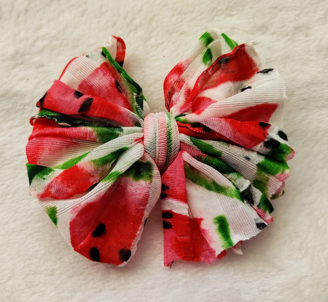 Watermelon Ruffle Bows/Piggies