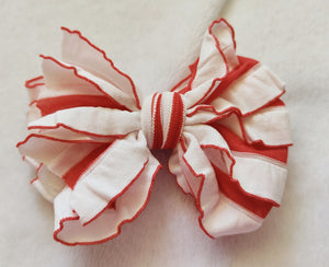 Candy Cane Ruffle Bows/Piggies