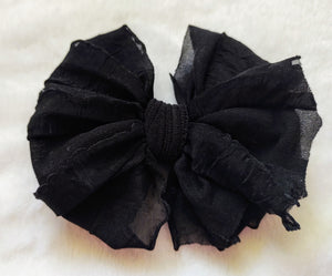 Black Ruffle Bows/Piggies