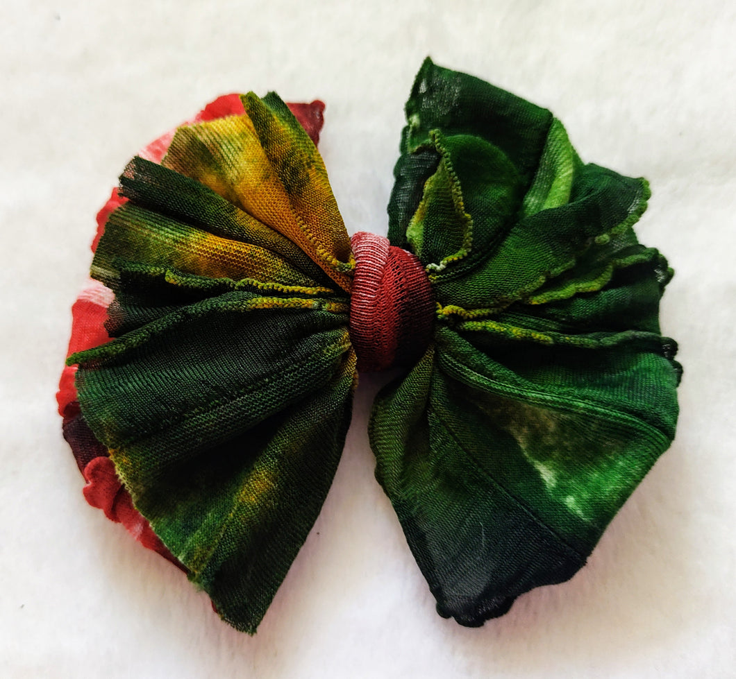 Rasta Ruffle Bows/Piggies (colors will vary)