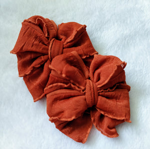 Pumpkin Ruffle Bow/Piggies