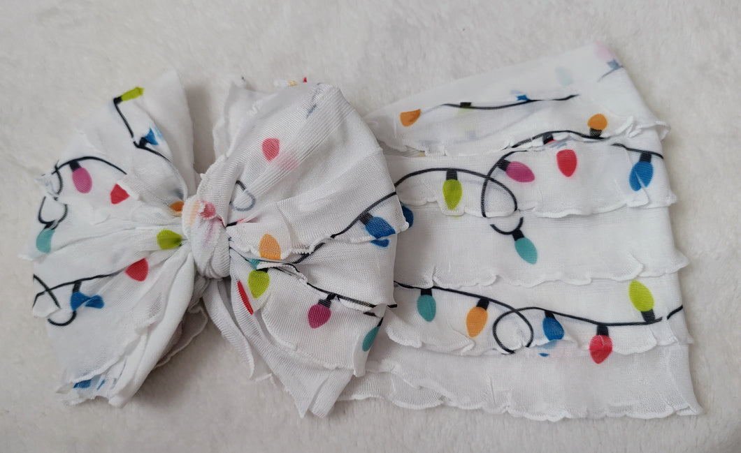 Christmas Lights Ruffle Headband