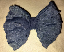 Denim Blue Ruffle Bows/Piggies