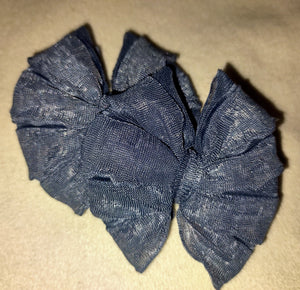 Denim Blue Ruffle Bows/Piggies