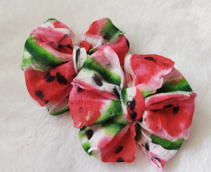 Watermelon Ruffle Bows/Piggies